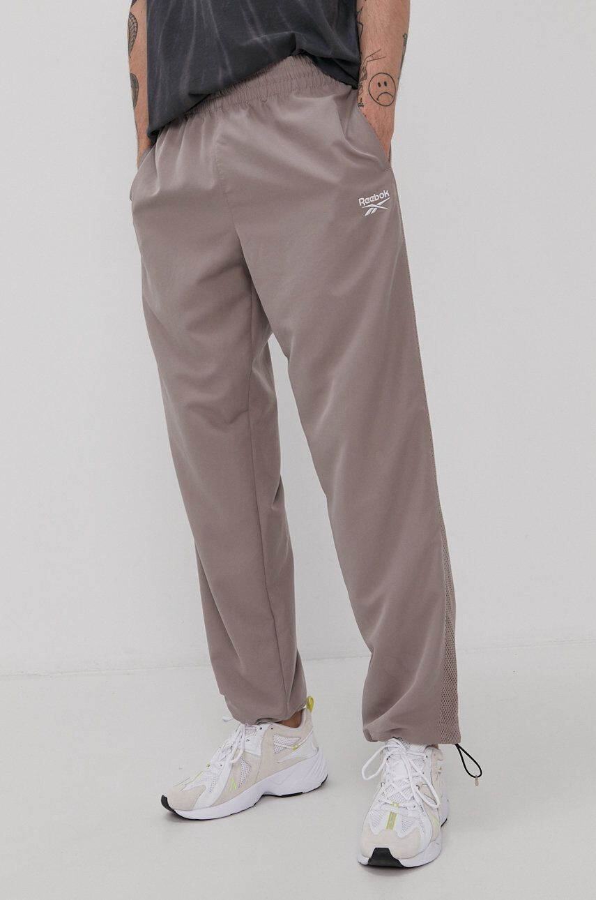 Reebok Classic Pantaloni GJ5873 bărbați culoarea maro model drept - Pled.ro