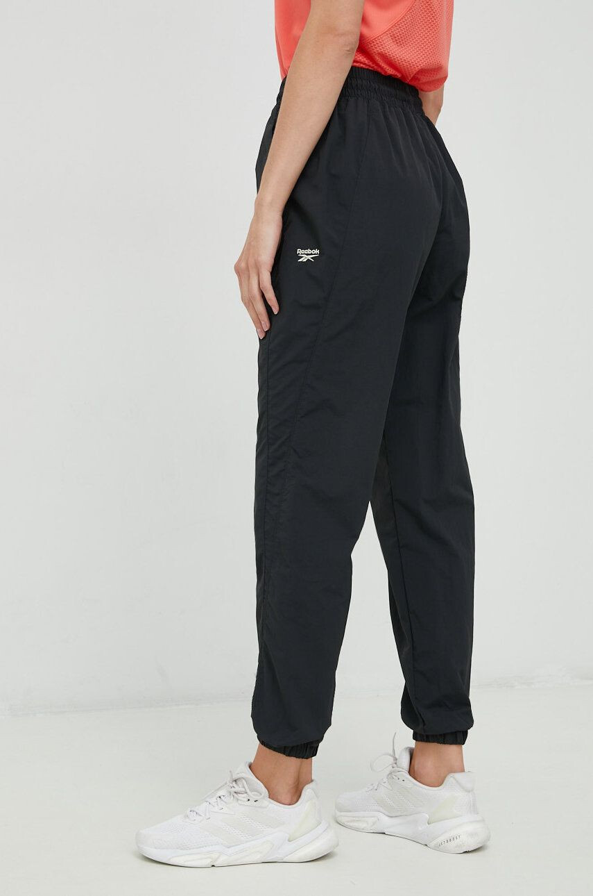 Reebok Classic pantaloni de trening femei culoarea negru neted - Pled.ro