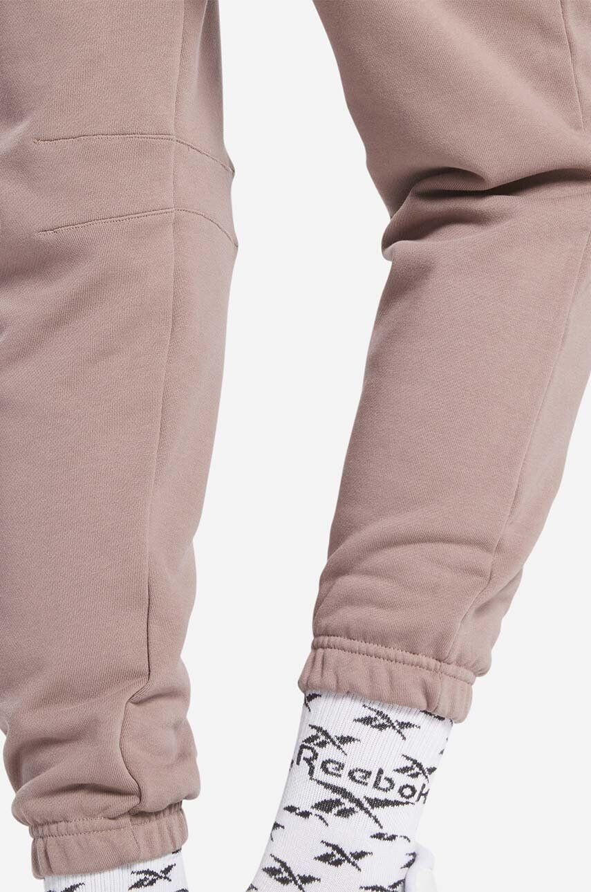 Reebok Classic pantaloni de trening din bumbac WDE FT Jogger culoarea roz neted HS0395-TAUPE - Pled.ro