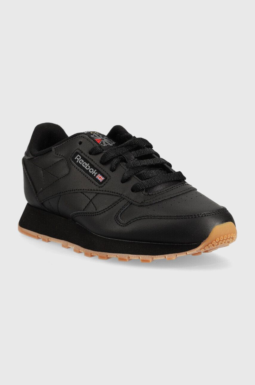 Reebok Classic teniși din piele copii Cl Lthr culoarea negru - Pled.ro