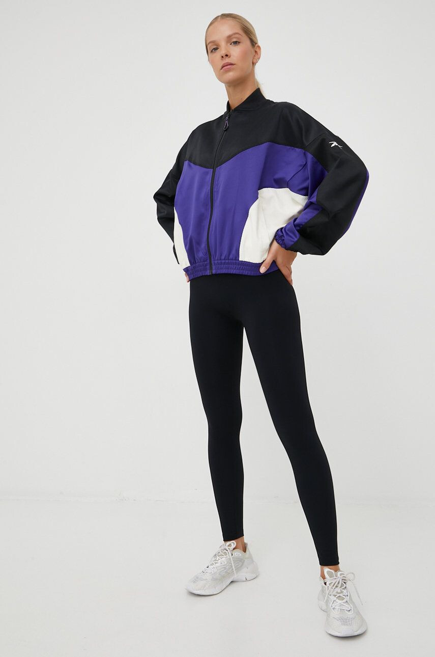 Reebok jacheta de antrenament Tech Style culoarea violet de tranzitie oversize - Pled.ro