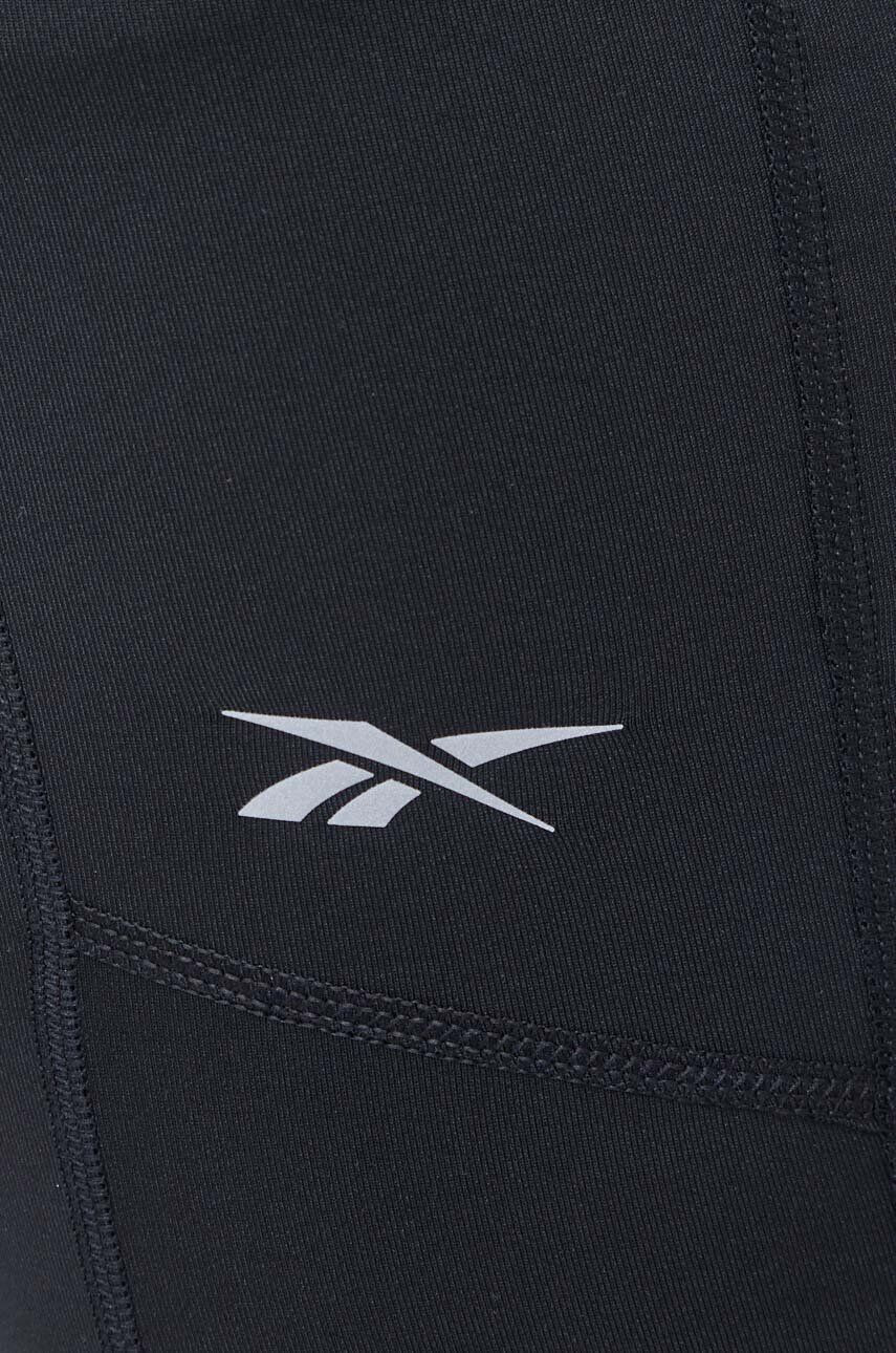 Reebok leggins de alergare Run Base Layer culoarea negru neted - Pled.ro