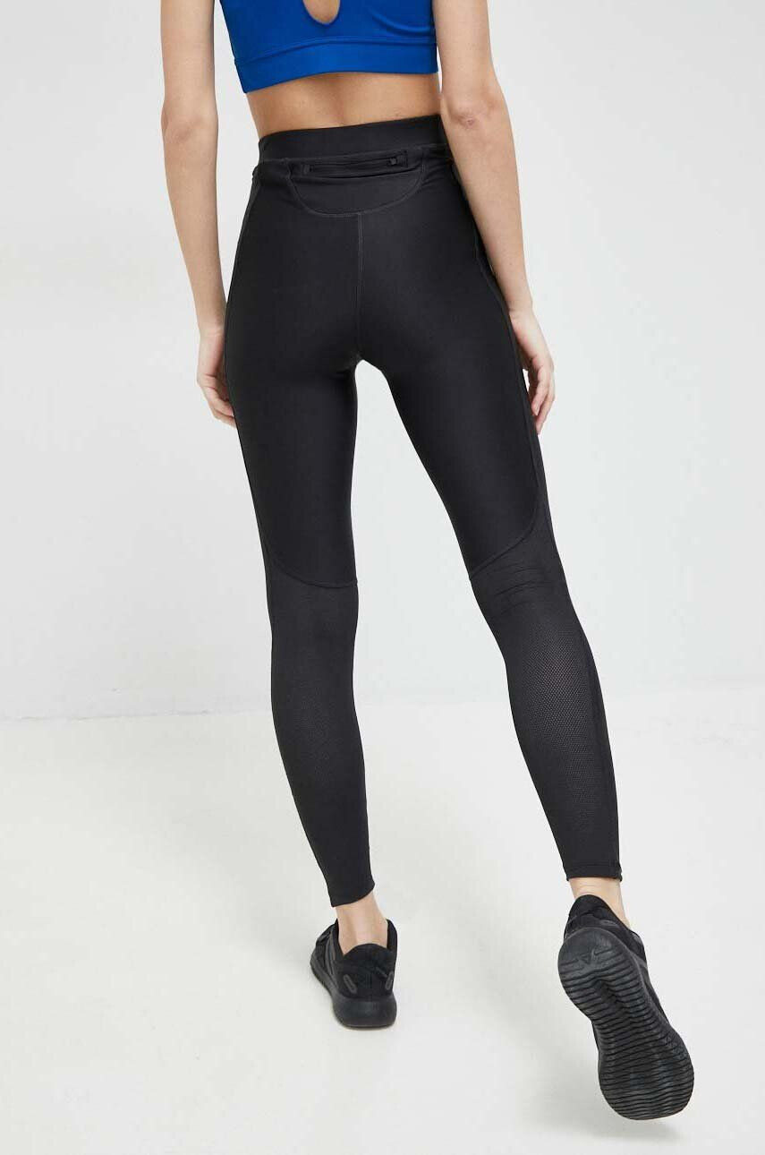 Reebok leggins de alergare Vector culoarea negru cu imprimeu - Pled.ro