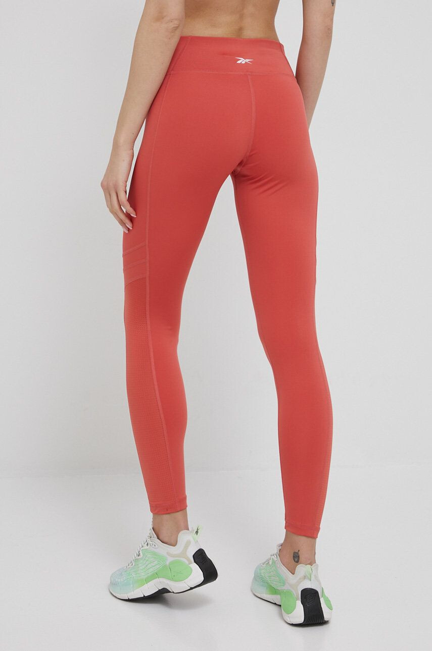 Reebok leggins de antrenament HB1037 femei culoarea portocaliu neted - Pled.ro