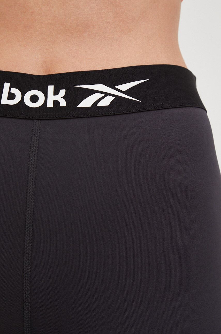 Reebok leggins de antrenament Workout Ready Commercial femei culoarea negru neted - Pled.ro