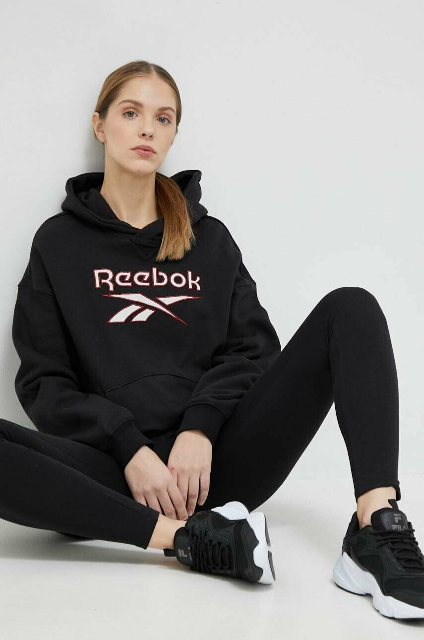 Reebok leggins sport Identity femei culoarea negru neted - Pled.ro