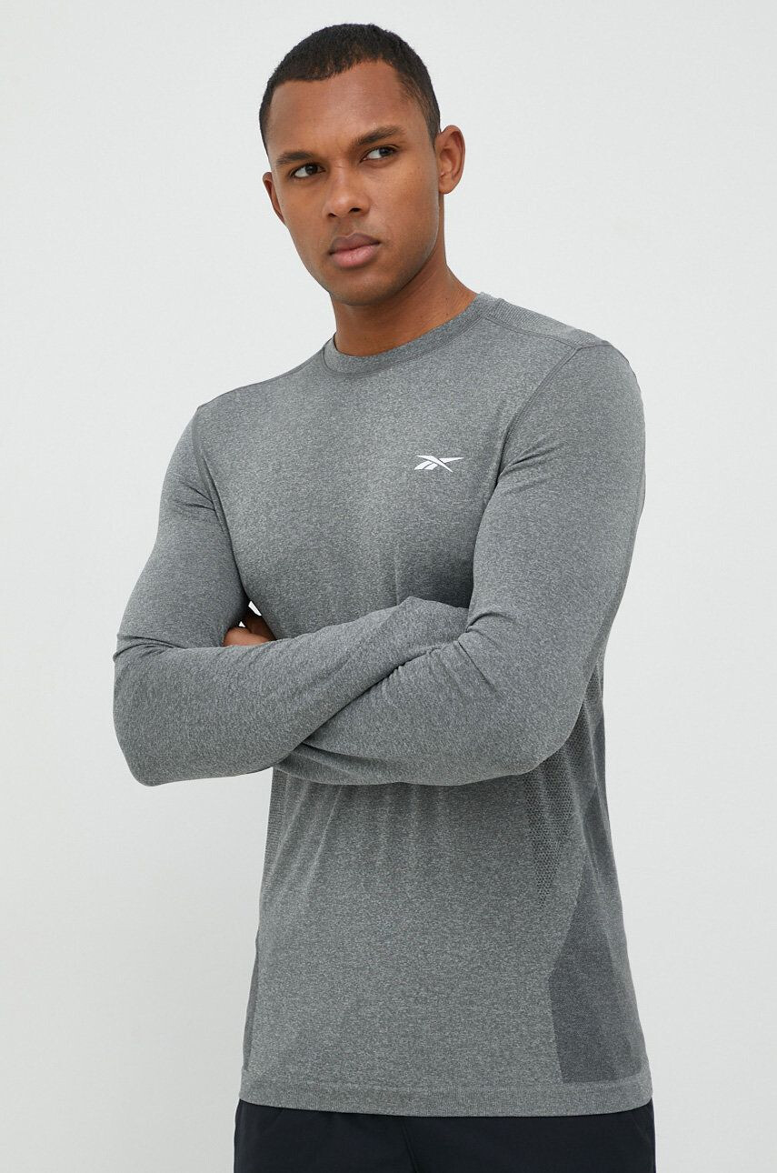 Reebok longsleeve de antrenament United By Fitness MyoKnit culoarea gri modelator - Pled.ro