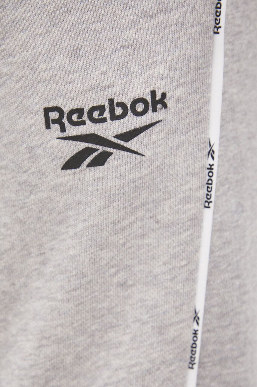 Reebok pantaloni HA9021 barbati culoarea gri melanj - Pled.ro