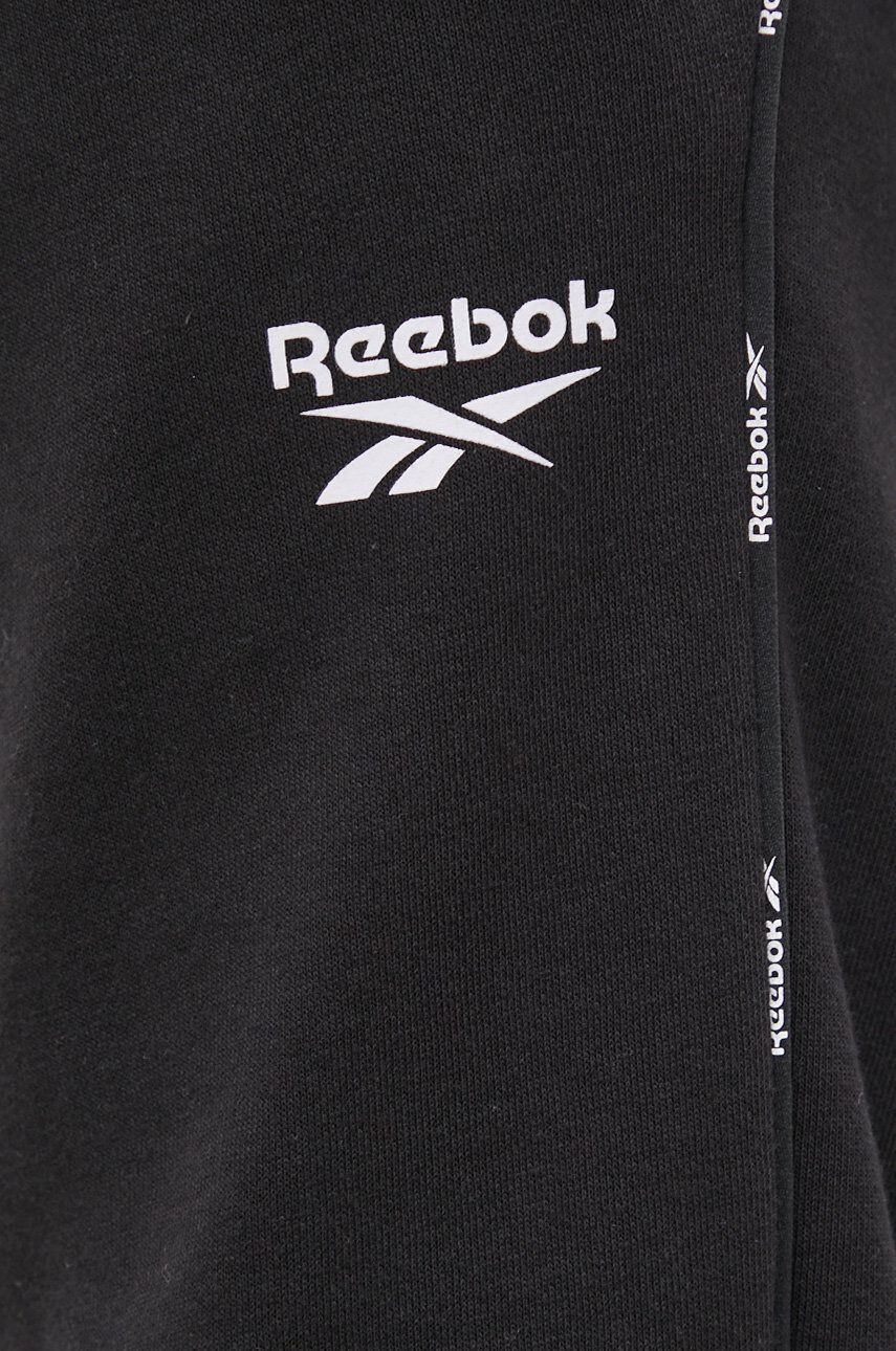 Reebok pantaloni HA1070 barbati culoarea negru neted - Pled.ro