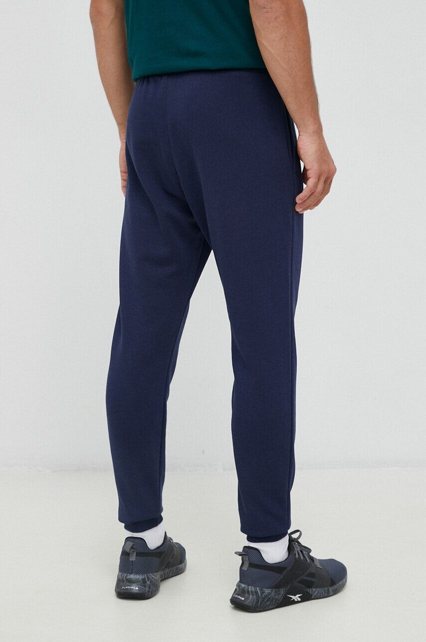 Reebok pantaloni de trening culoarea albastru marin neted - Pled.ro