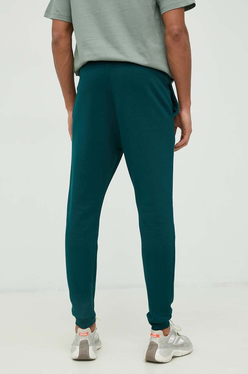 Reebok pantaloni de trening culoarea verde neted - Pled.ro