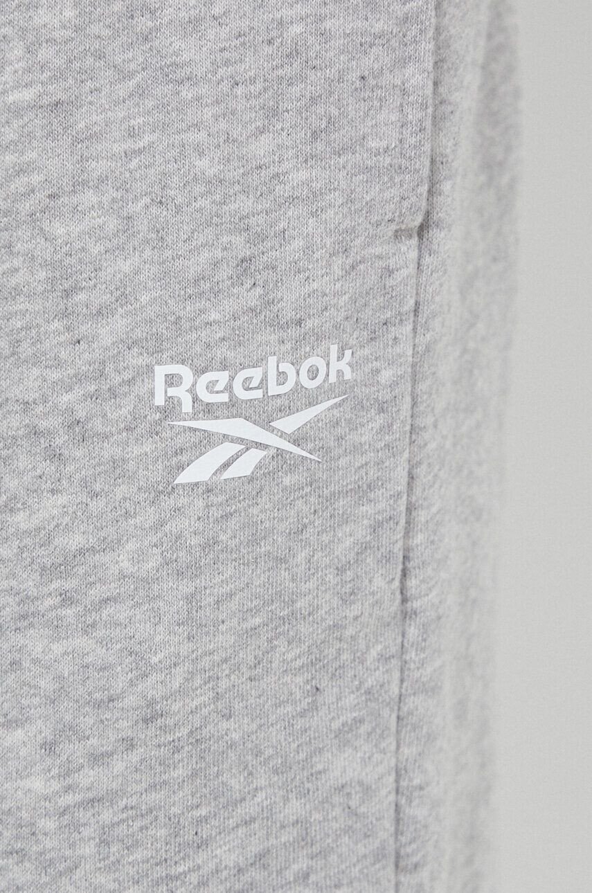 Reebok pantaloni de trening culoarea gri melanj - Pled.ro