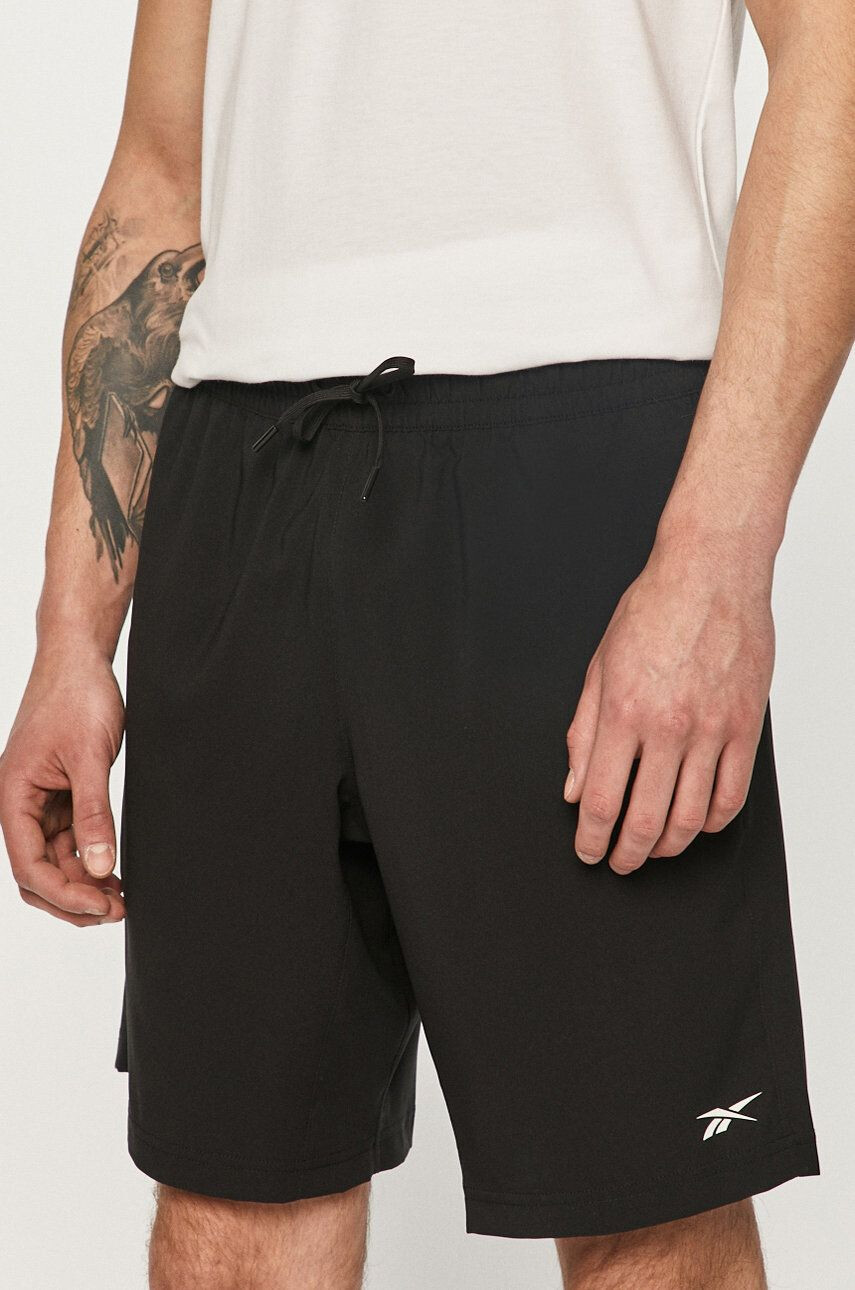 Reebok pantaloni scurti barbati culoarea negru - Pled.ro