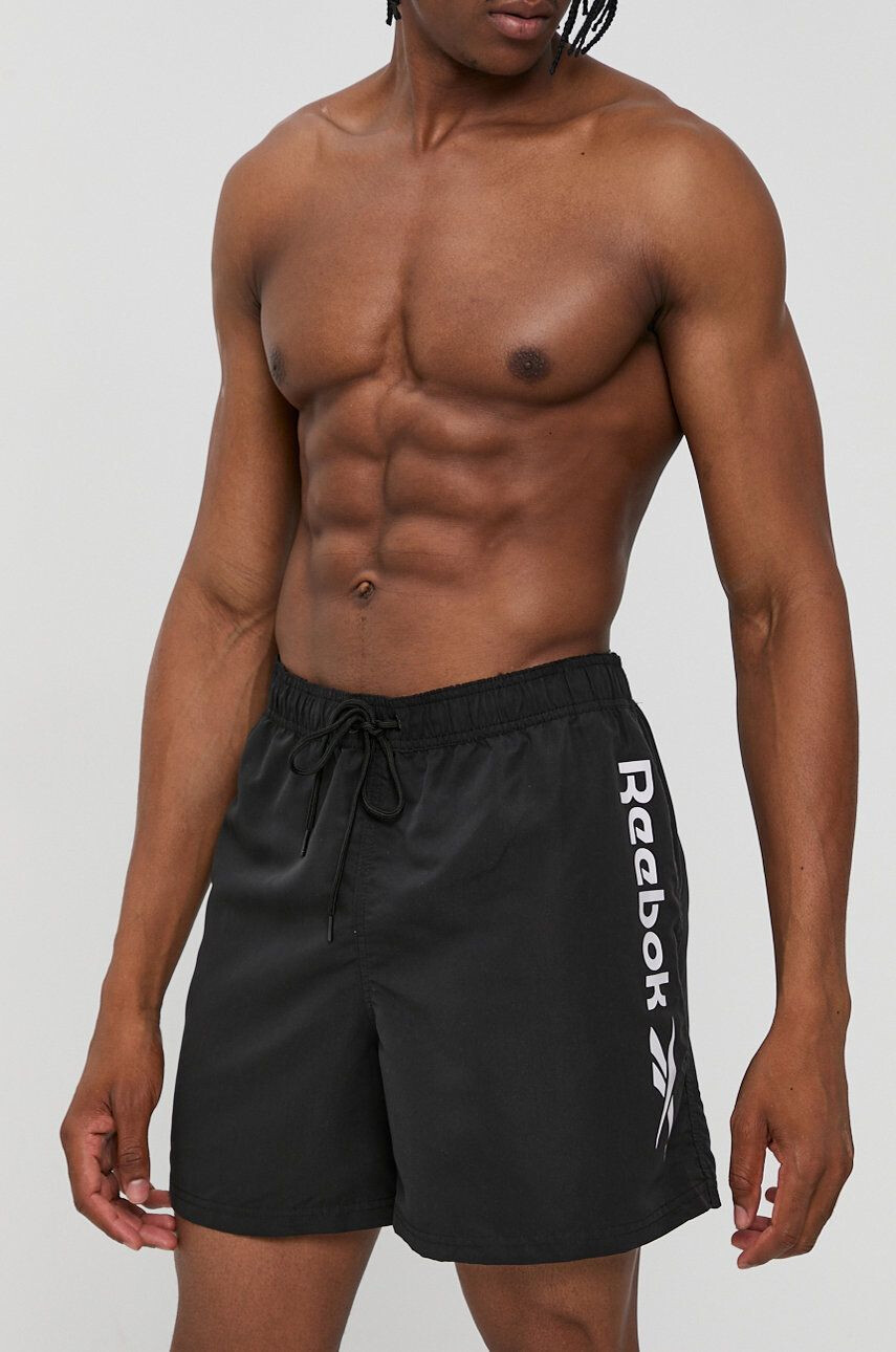 Reebok Pantaloni scurți de baie culoarea negru - Pled.ro