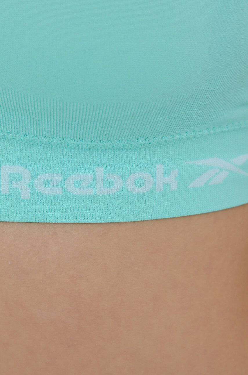 Reebok sutien F9776 culoarea turcoaz neted - Pled.ro