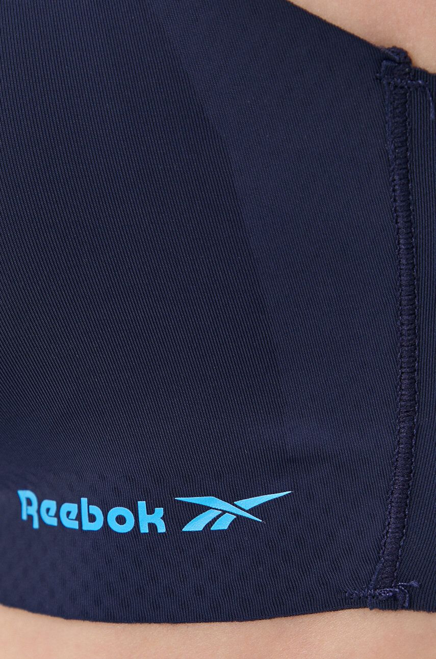 Reebok Sutien sport F9591 culoarea albastru marin material neted - Pled.ro