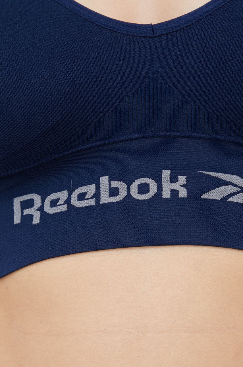 Reebok sutien sport F9782 culoarea albastru marin neted - Pled.ro