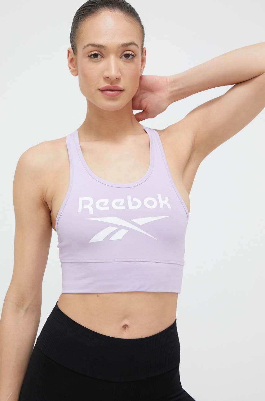 Reebok sutien sport Identity culoarea violet - Pled.ro