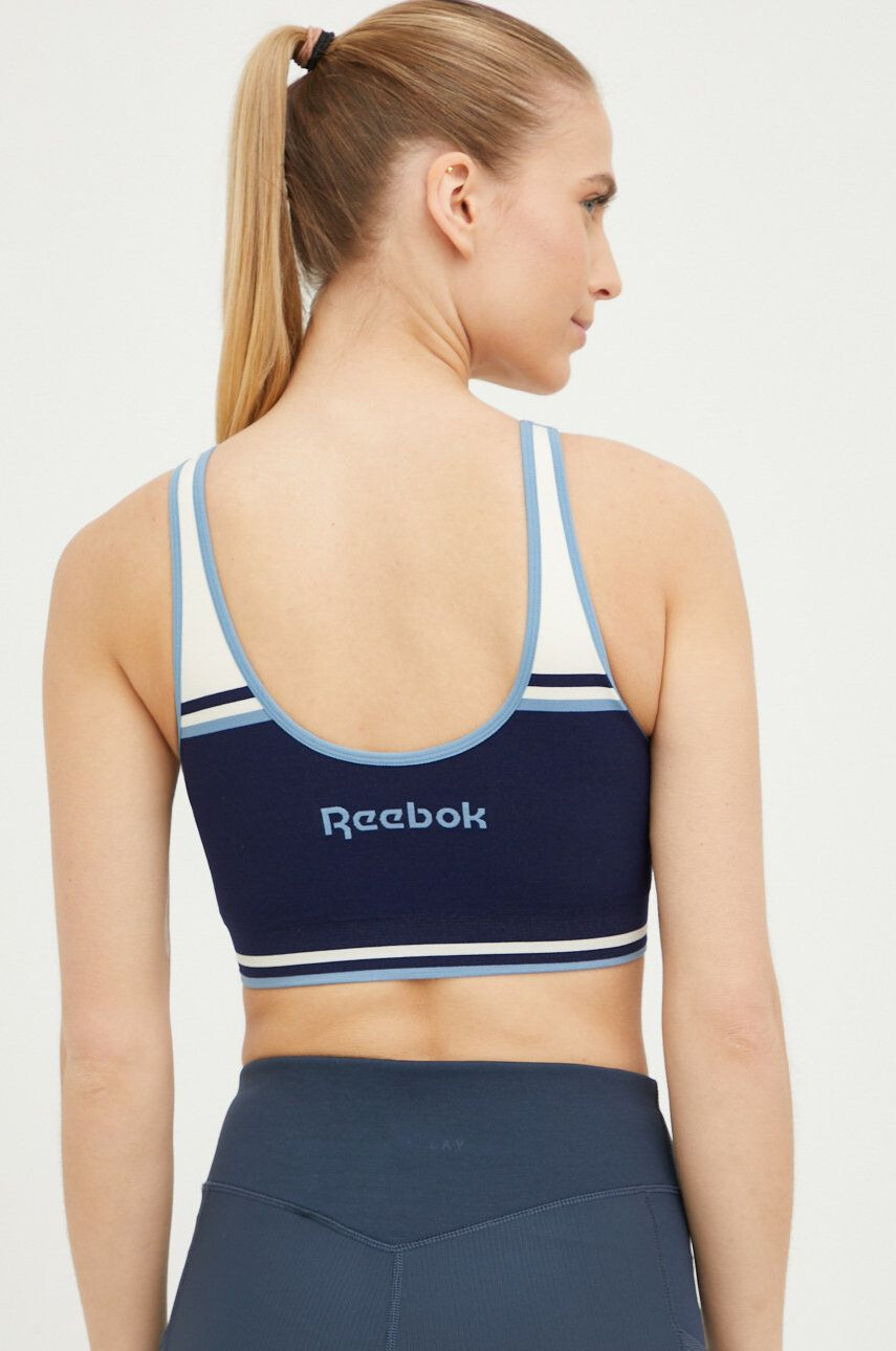 Reebok sutien sport Kerys culoarea albastru marin modelator - Pled.ro