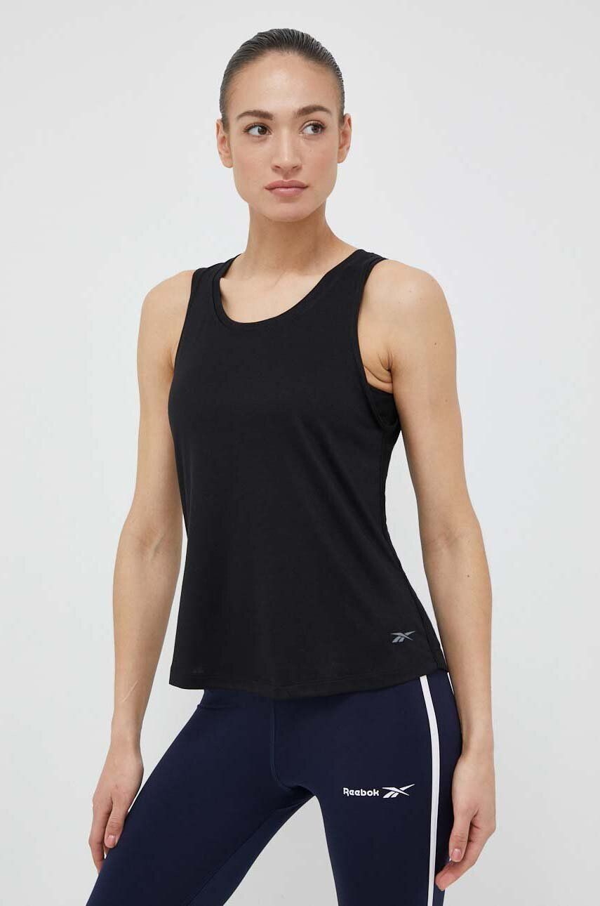 Reebok top de antrenament Activchill+DreamBlend culoarea negru - Pled.ro