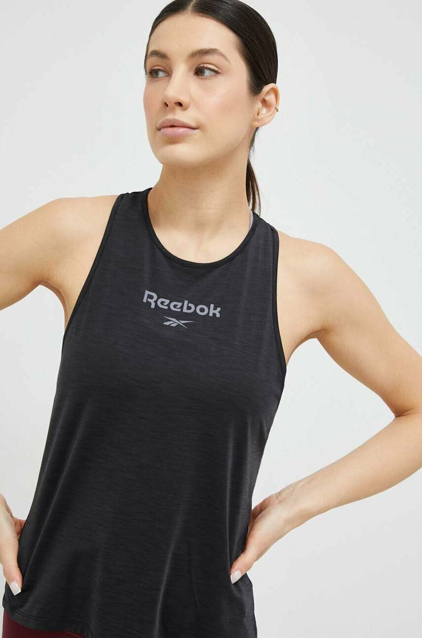 Reebok top de antrenament Activchill Graphic culoarea gri - Pled.ro