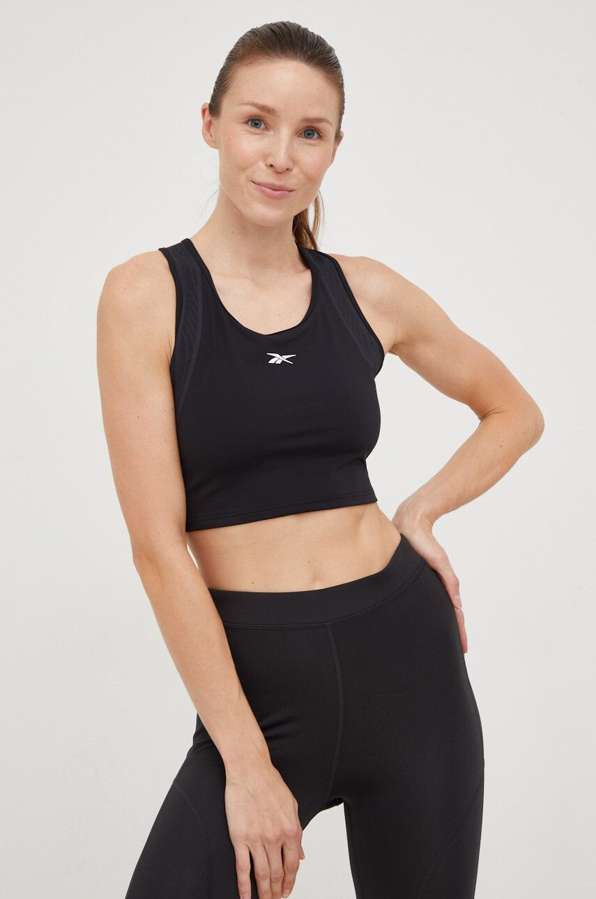 Reebok top de antrenament Lux Perform culoarea negru - Pled.ro