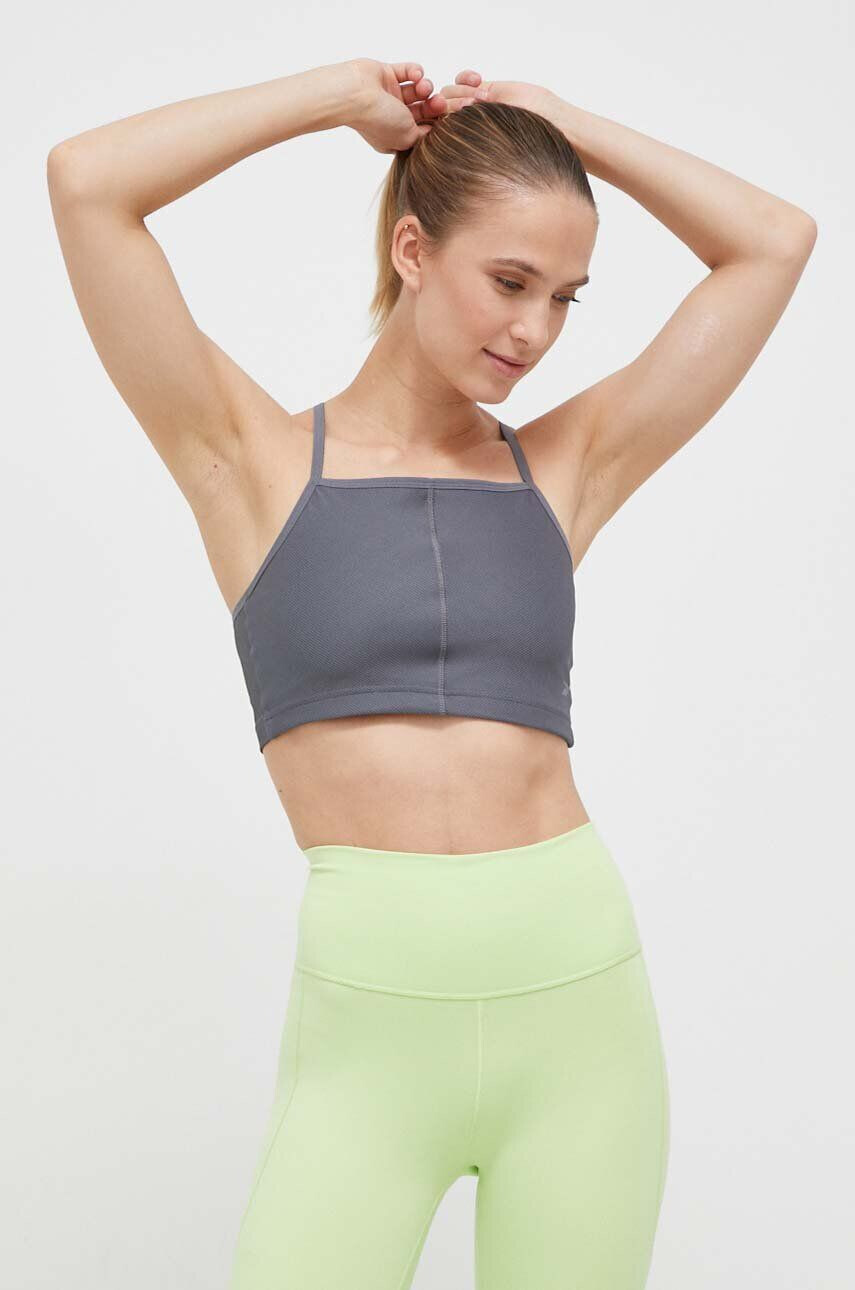 Reebok top de yoga culoarea gri - Pled.ro