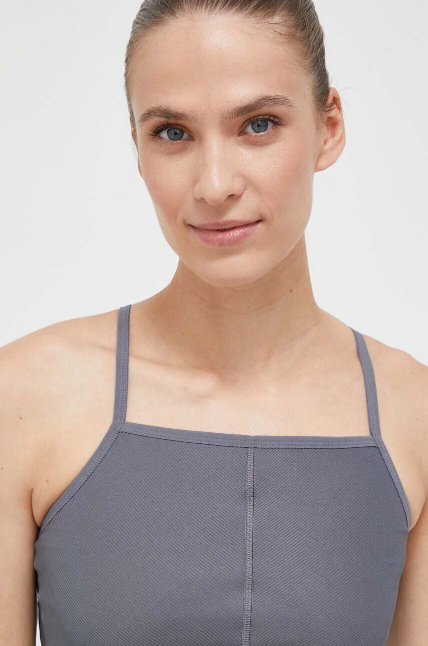 Reebok top de yoga culoarea gri - Pled.ro