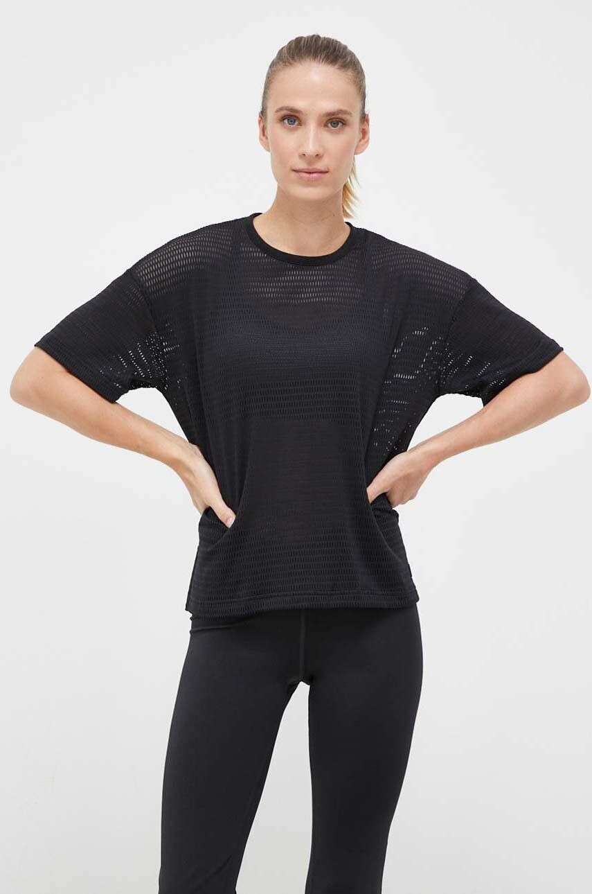 Reebok tricou de antrenament Perforated culoarea negru - Pled.ro