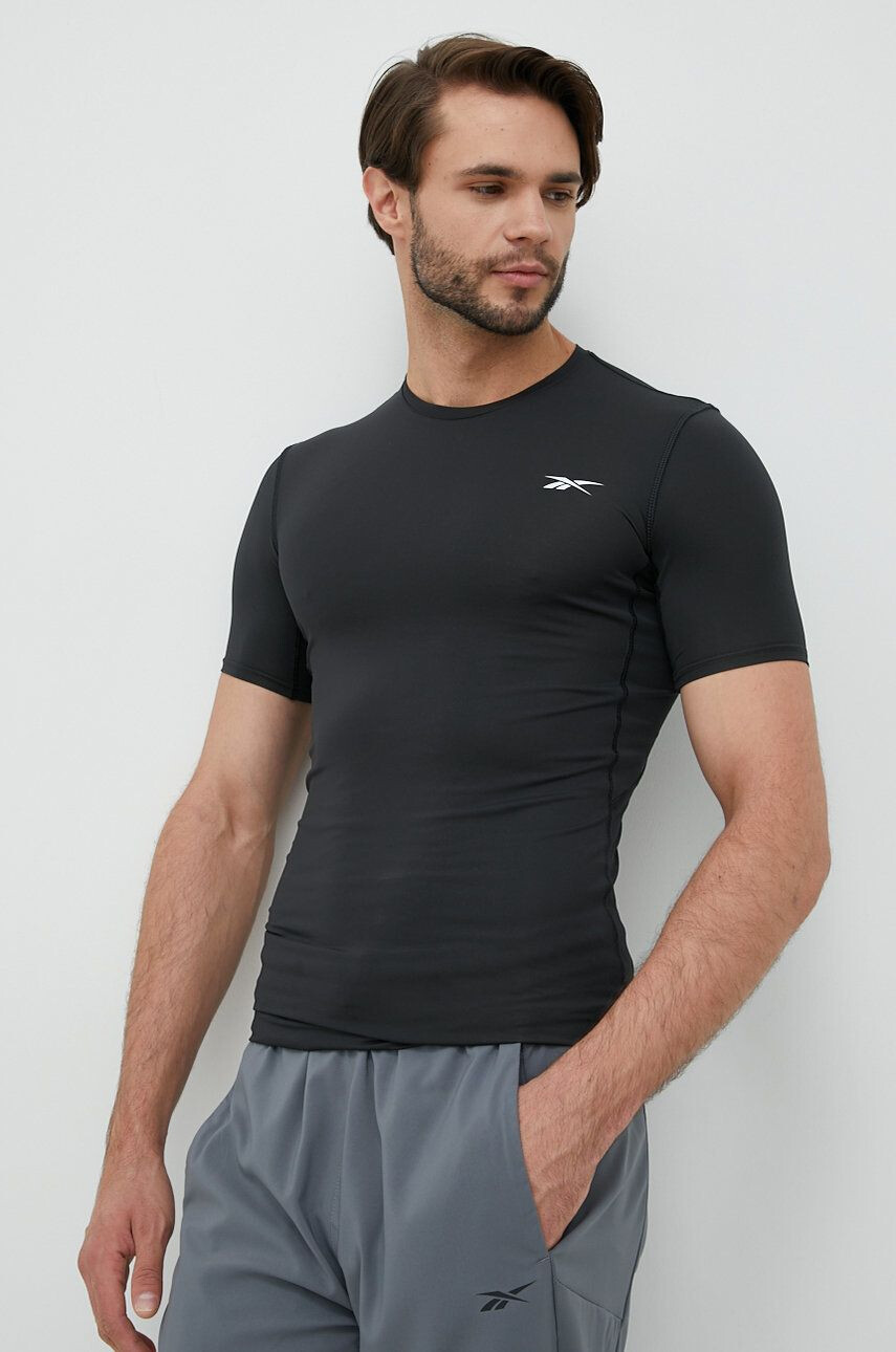 Reebok tricou de antrenament Workout Ready culoarea negru neted - Pled.ro