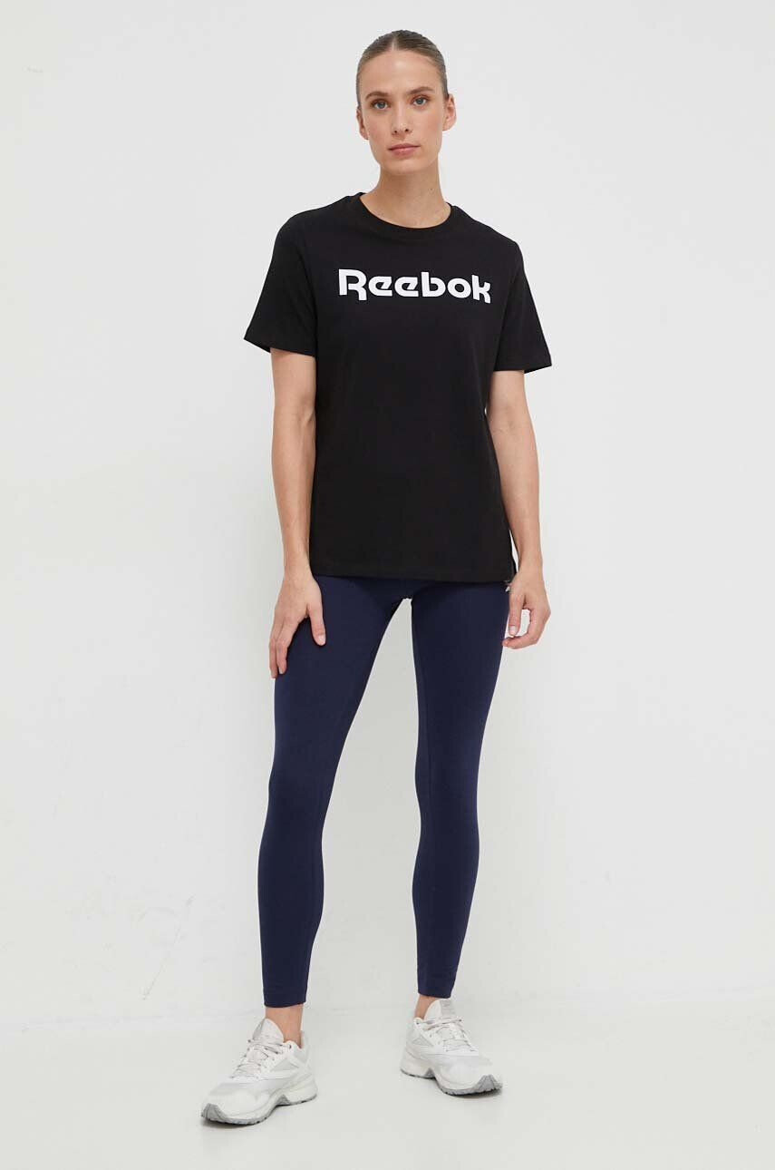 Reebok tricou din bumbac culoarea negru - Pled.ro