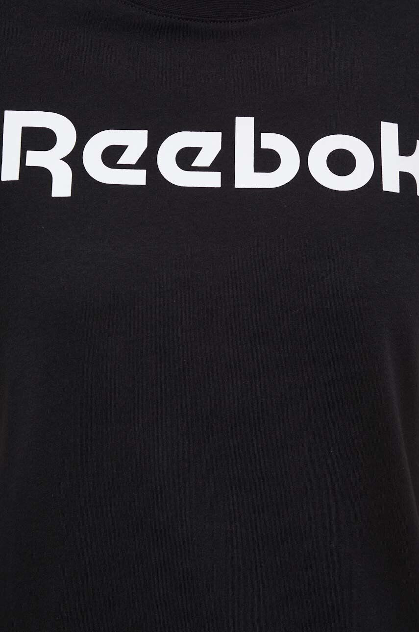 Reebok tricou din bumbac culoarea negru - Pled.ro