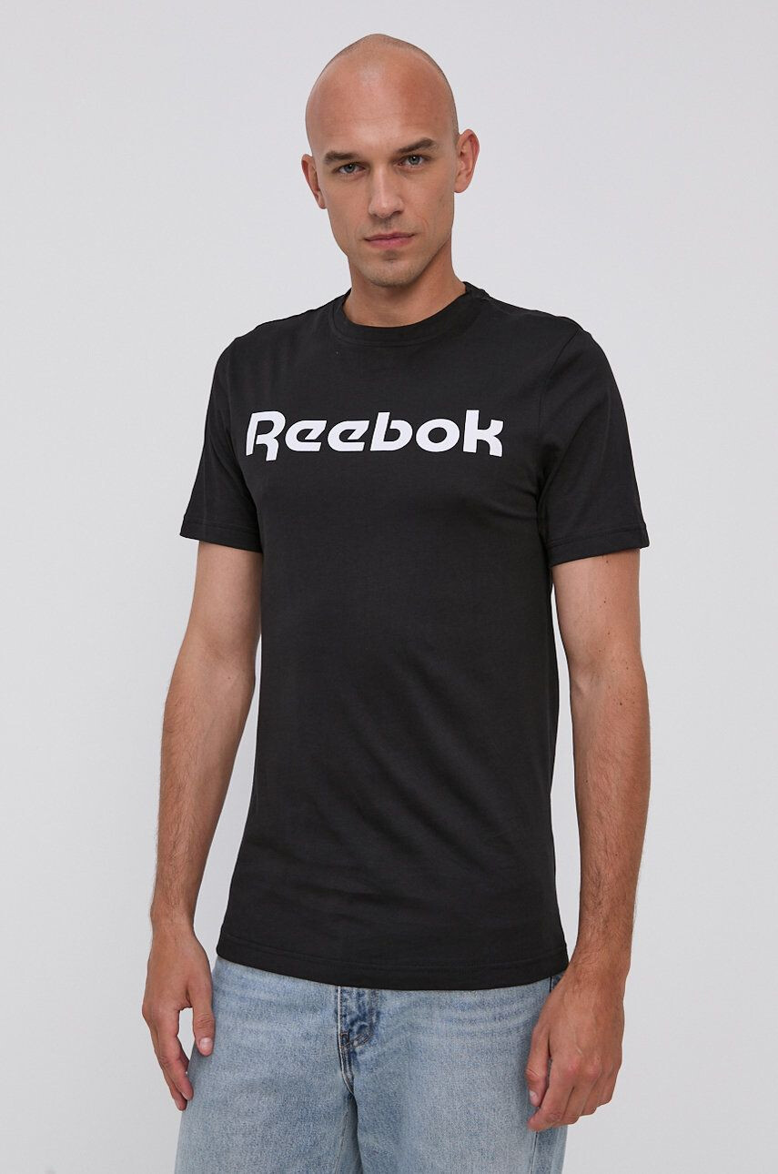 Reebok Tricou din bumbac Street GJ0136 culoarea negru cu imprimeu - Pled.ro