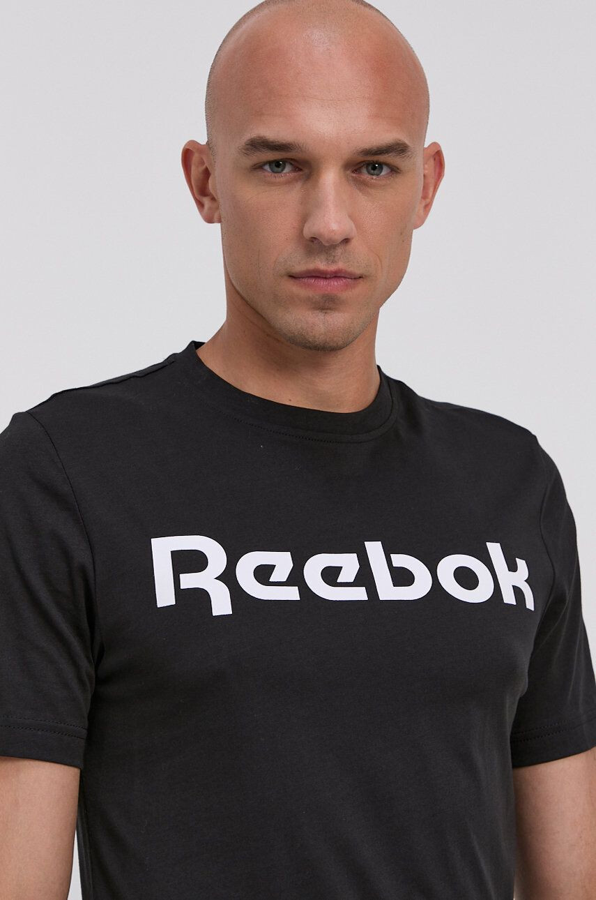 Reebok Tricou din bumbac Street GJ0136 culoarea negru cu imprimeu - Pled.ro