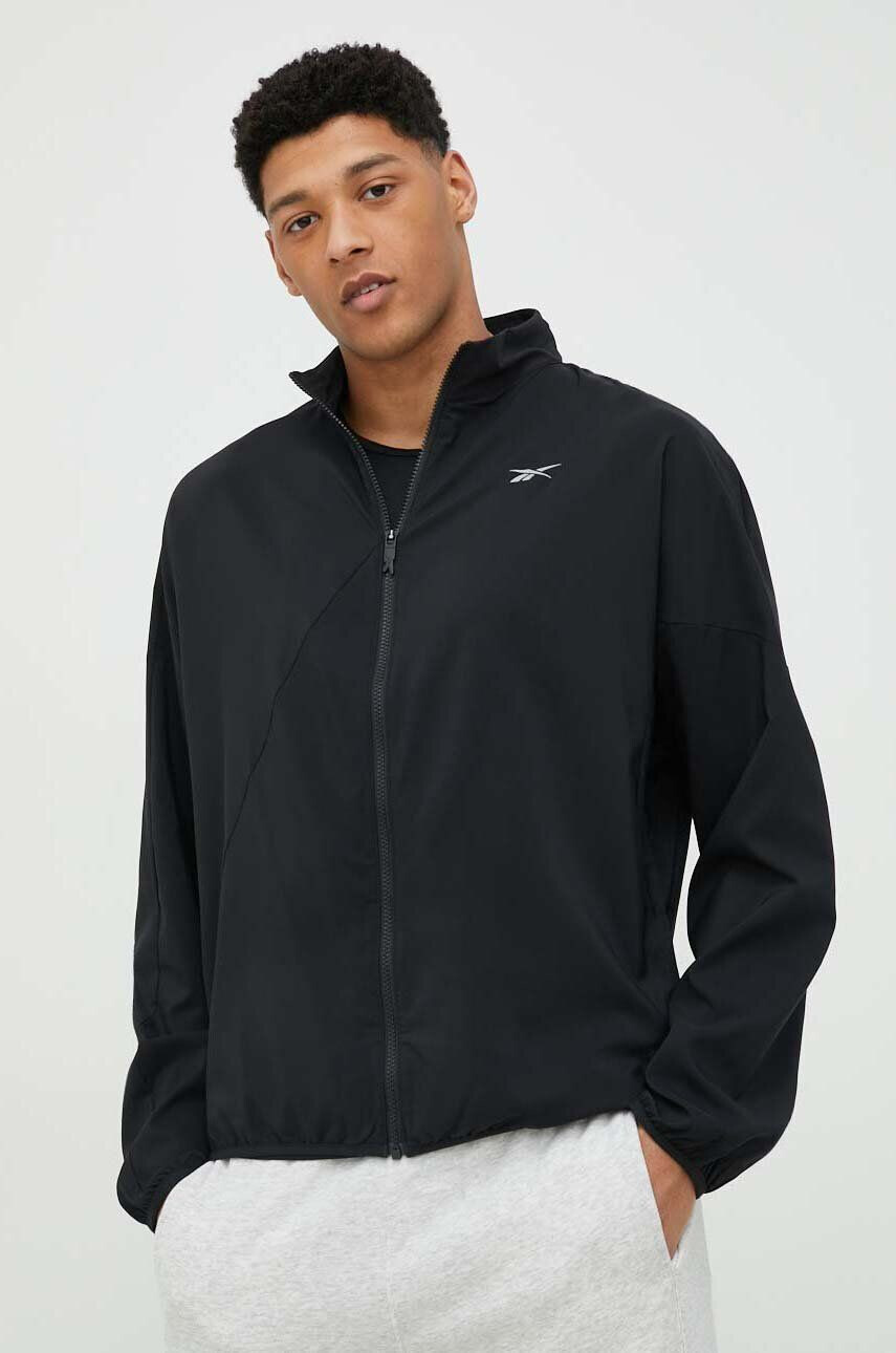 Reebok windbreaker culoarea negru de tranzitie oversize - Pled.ro