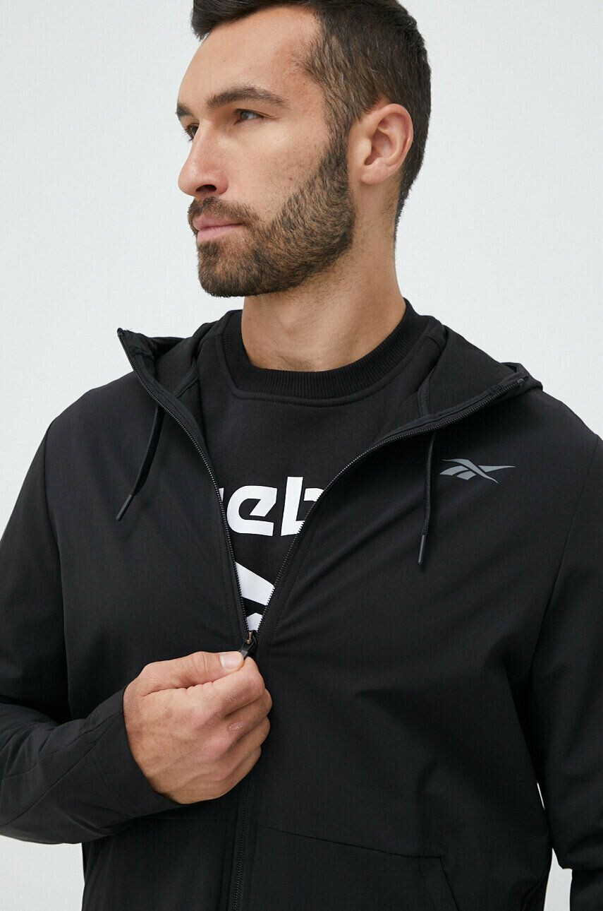 Reebok windbreaker Performance culoarea negru de tranzitie - Pled.ro