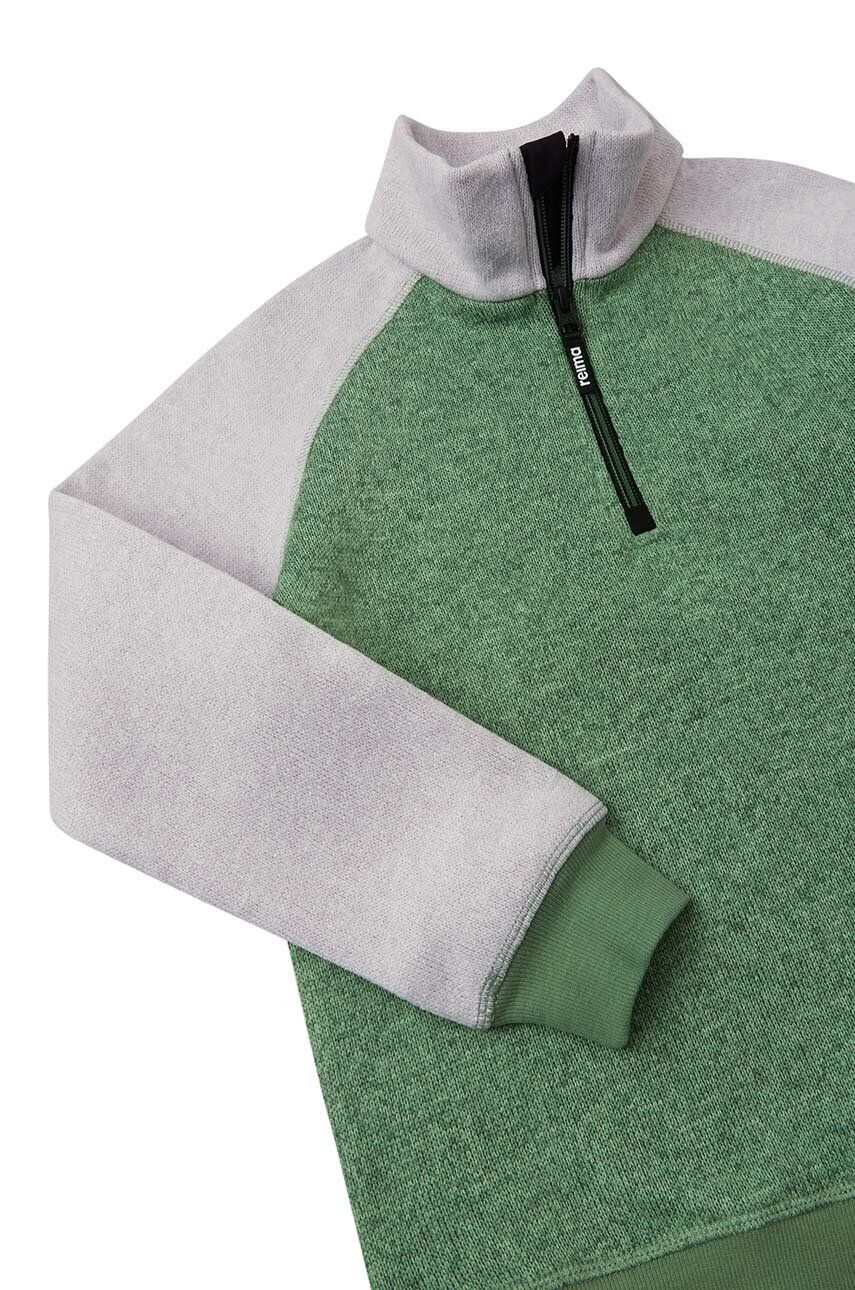 Reima bluza copii Neulus culoarea verde neted - Pled.ro