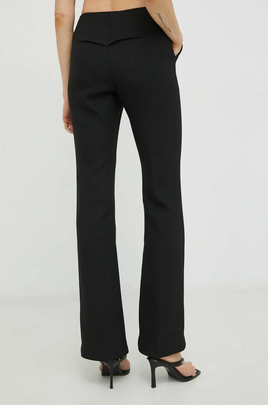 Remain pantaloni femei culoarea negru evazati high waist - Pled.ro