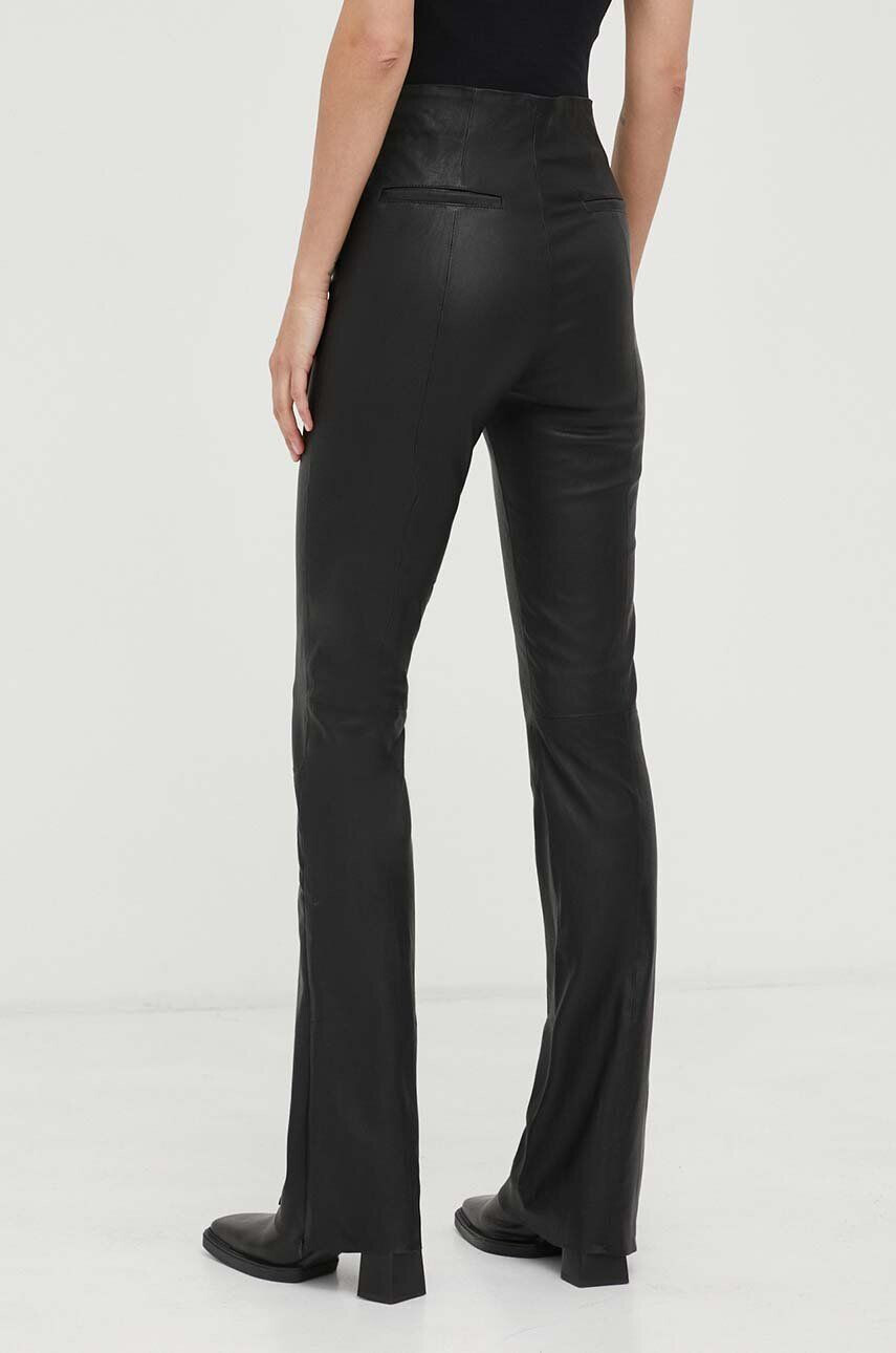 Remain pantaloni femei culoarea negru evazati high waist - Pled.ro