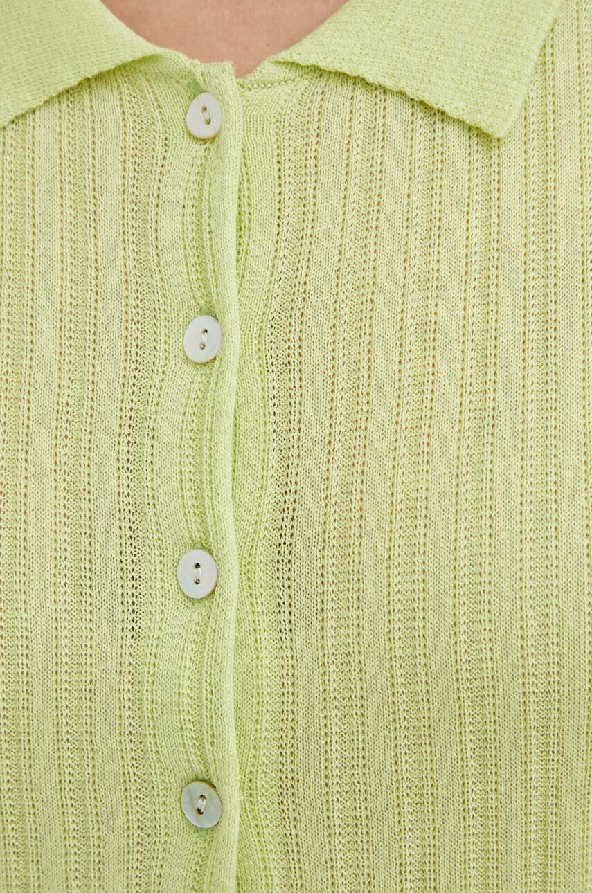 Resume Résumé cardigan femei culoarea verde - Pled.ro