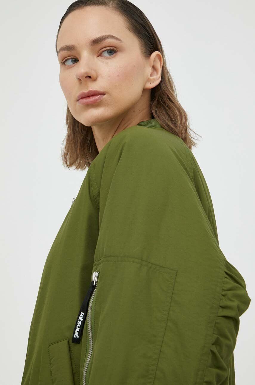 Resume Résumé geaca bomber femei culoarea verde de iarna oversize - Pled.ro