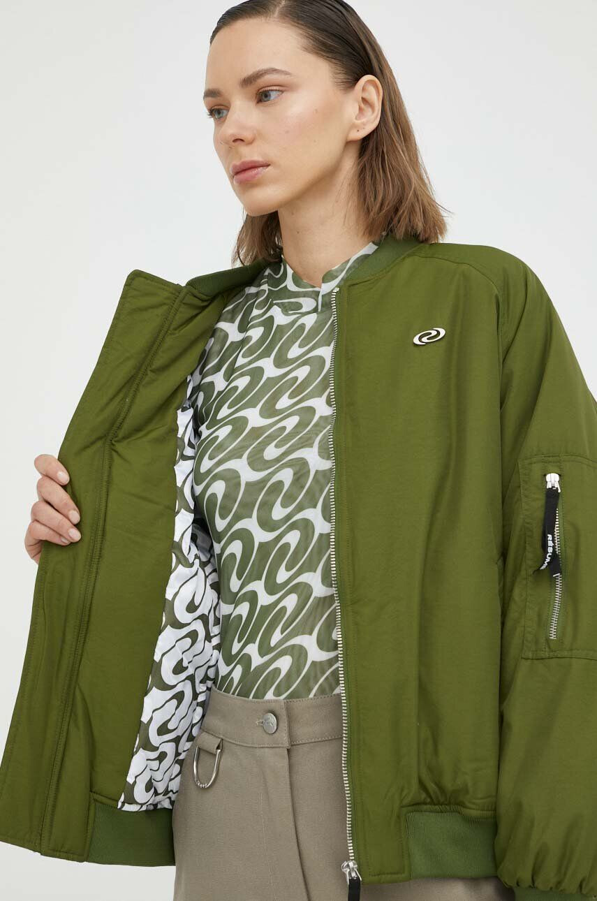 Resume Résumé geaca bomber femei culoarea verde de iarna oversize - Pled.ro