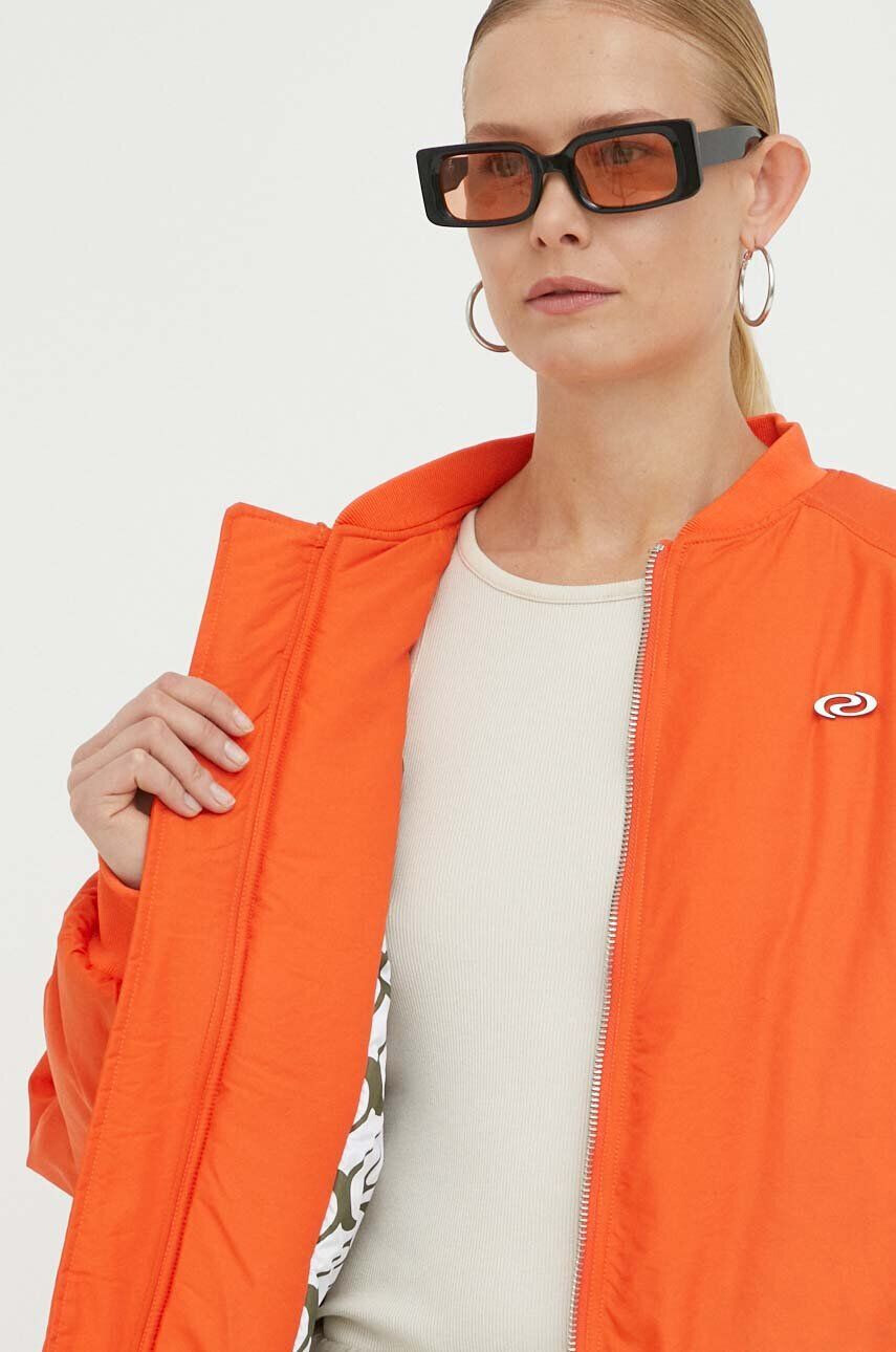 Resume Résumé geaca bomber femei culoarea portocaliu de iarna oversize - Pled.ro