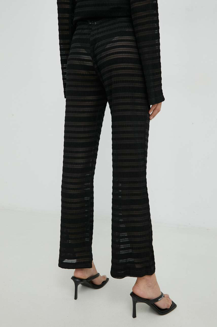 Resume Résumé pantaloni femei culoarea negru drept medium waist - Pled.ro