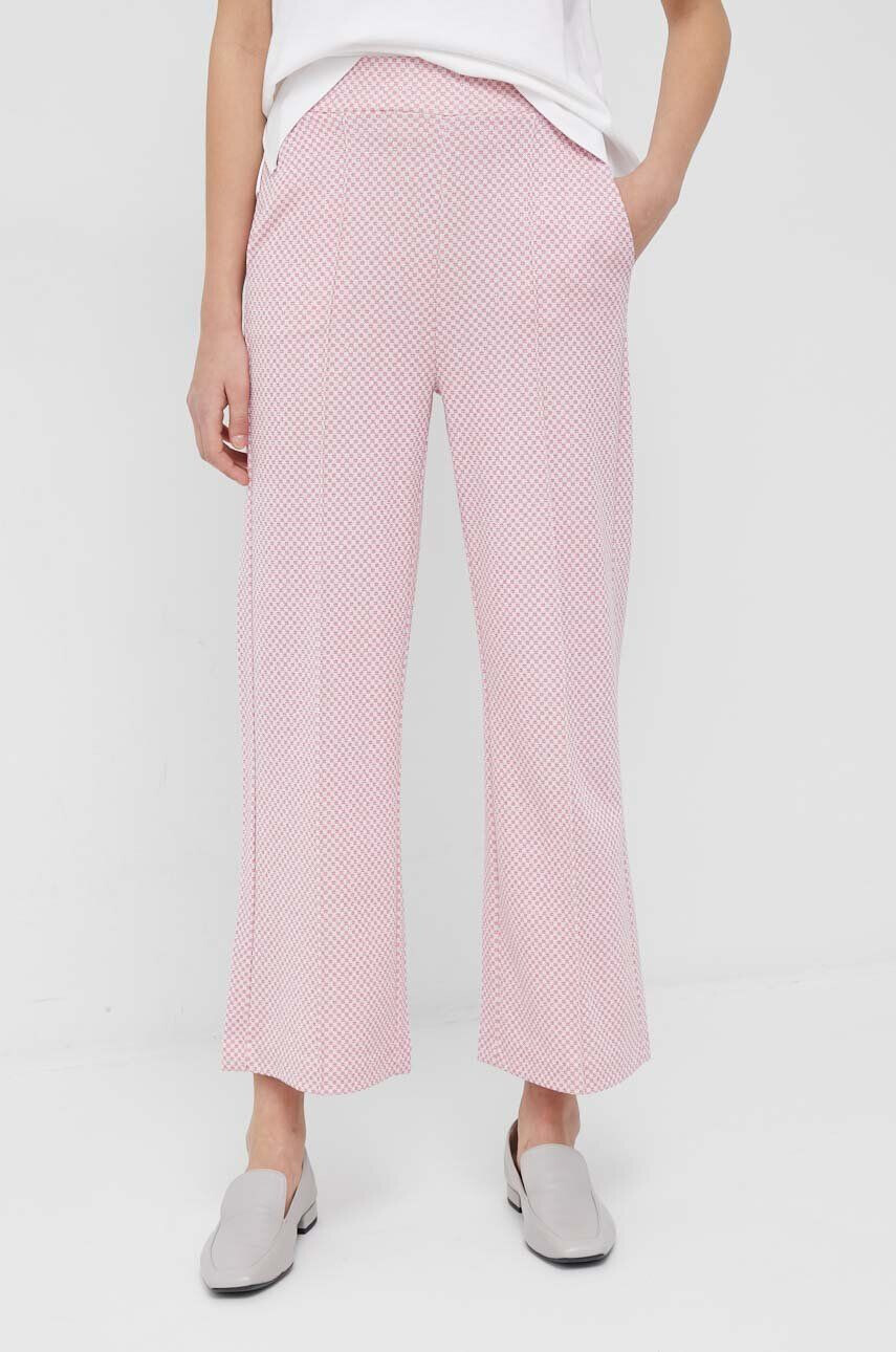 Rich & Royal pantaloni femei culoarea roz drept high waist - Pled.ro