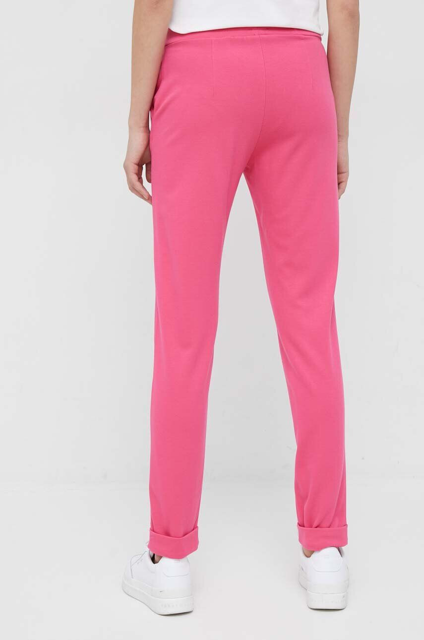 Rich & Royal pantaloni femei culoarea roz mulata high waist - Pled.ro