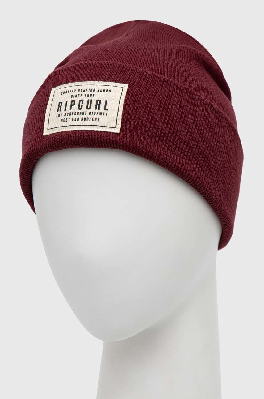 Rip Curl caciula culoarea bordo din tricot gros - Pled.ro