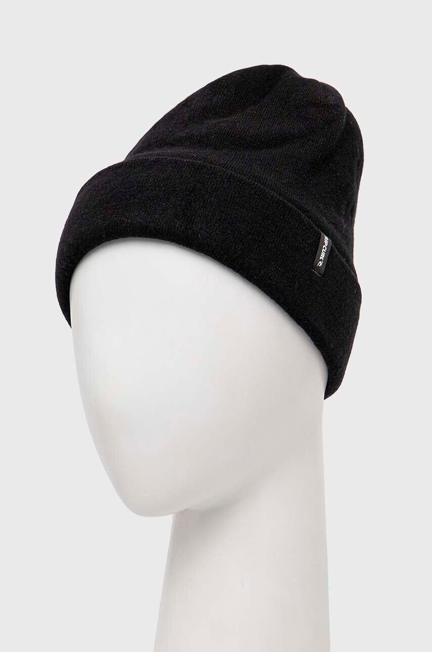 Rip Curl caciula din amestec de lana culoarea negru din tricot gros - Pled.ro