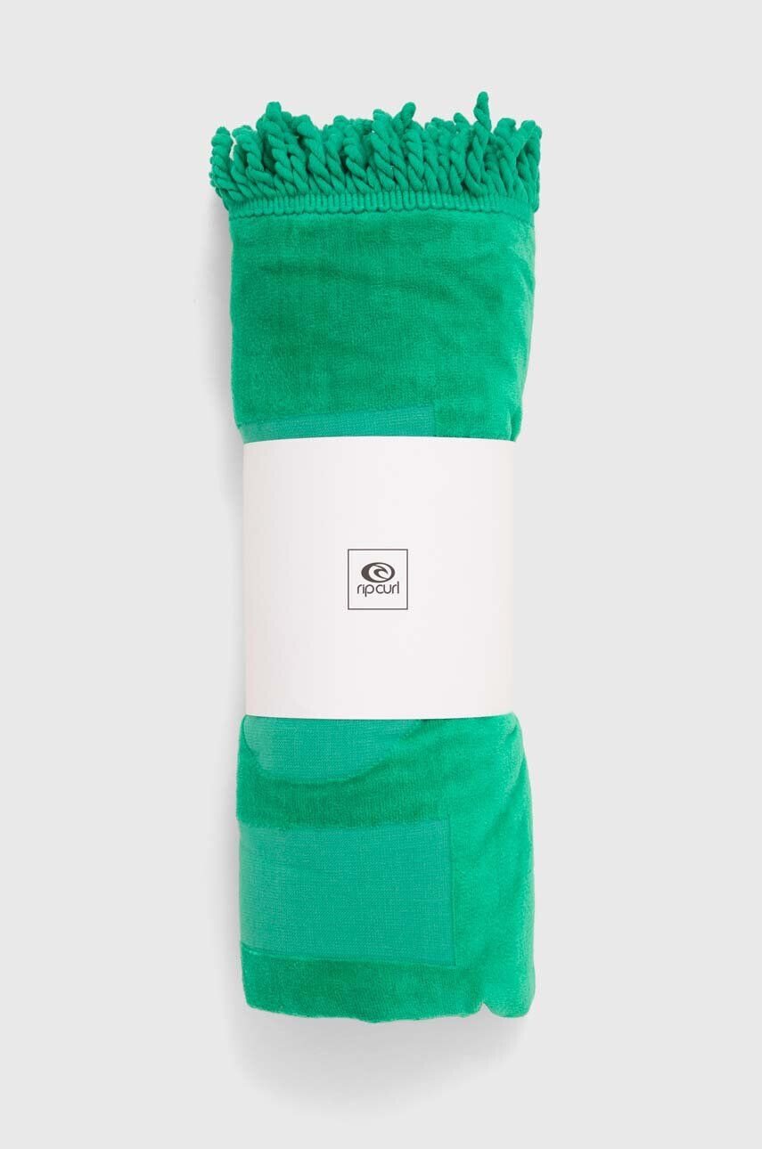 Rip Curl prosop din bumbac culoarea verde - Pled.ro