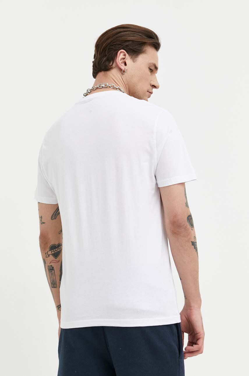 Rip Curl tricou din bumbac culoarea alb cu imprimeu - Pled.ro